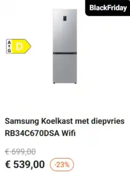Krëfel Samsung Koelkast met diepvries RB34C670DSA Wifi aanbieding