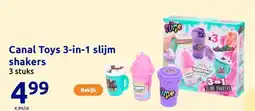Action Canal Toys 3 in 1 slijm shakers aanbieding