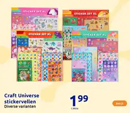 Action Craft Universe stickervellen aanbieding