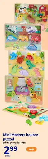 Action Mini Matters houten aanbieding
