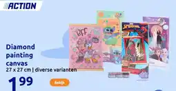 Action Diamond painting canvas aanbieding