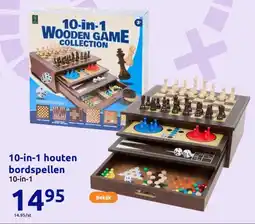 Action 10 in 1 houten bordspellen aanbieding