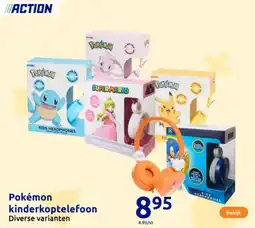Action Pokémon kinderkoptelefoon aanbieding