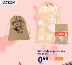 Action Sinterklaas juten zak aanbieding
