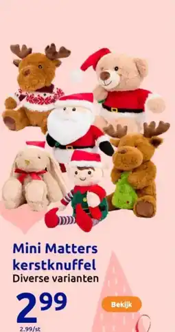 Action Mini Matters kerstknuffel aanbieding