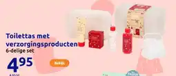 Action Toilettas met verzorgingsproducten aanbieding