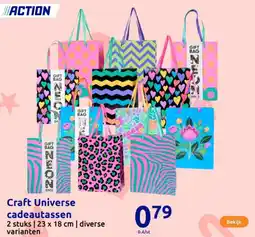 Action Craft Universe cadeautassen aanbieding