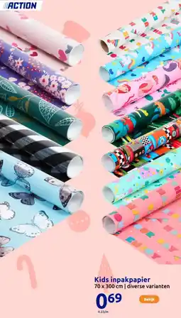 Action Kids inpakpapier aanbieding