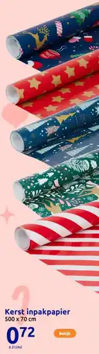 Action Kerst inpakpapier aanbieding