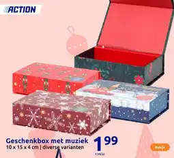 Action Geschenkbox met muziek aanbieding