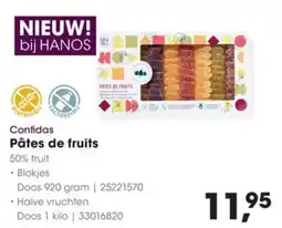 Hanos Confidas Pâtes de fruits Blokjes aanbieding