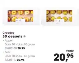 Hanos Creades 3D desserts Appel aanbieding