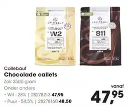 Hanos Callebaut Chocolade callets Wit 28% aanbieding