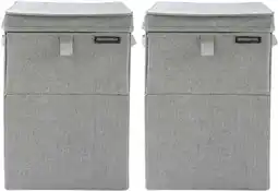 Coolblue Brabantia Wasboxen Grey Duo Pack aanbieding