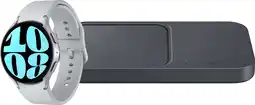 Coolblue Samsung Galaxy Watch 6 Argent 44mm + Samsung Chargeur Sans Fil Duo aanbieding
