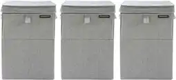Coolblue Brabantia Corbeilles à Linge Grey Lot de 3 aanbieding