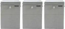 Coolblue Brabantia Corbeilles à Linge Grey Lot de 3 aanbieding