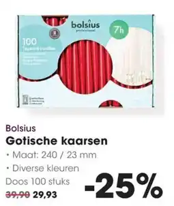 Hanos Bolsius Gotische kaarsen aanbieding