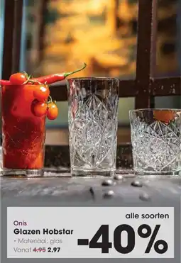 Hanos Onis Glazen Hobstar aanbieding