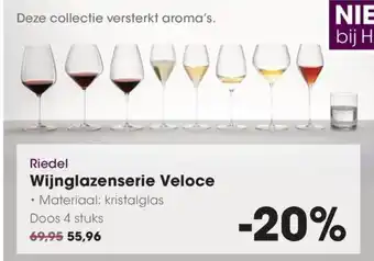 Hanos Riedel Wijnglazenserie Veloce aanbieding