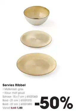 Hanos Servies Ribbel aanbieding