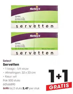 Hanos Select Servetten aanbieding