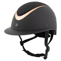Decathlon Blackbr Rijhelm Theta Plus Painted Glitter Rosegold aanbieding