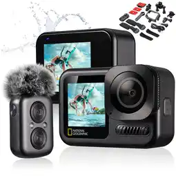 Decathlon NATIONAL GEOGRAPHIC 4K Ultra-HD 60fps WiFi Action Cam Explorer 7 aanbieding
