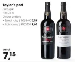 Hanos Taylor's port Select ruby aanbieding