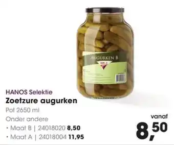 Hanos Hanos Selektie Zoetzure Augurken aanbieding