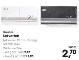 Hanos Gautier Servetten aanbieding
