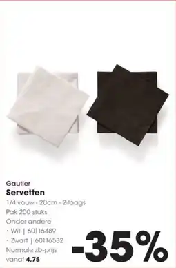Hanos Gautier Servetten aanbieding