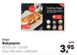 Hanos Saga Bakpapier aanbieding