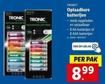 Lidl Oplaadbare batterijen aanbieding