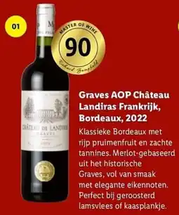Lidl Graves AOP Château Landiras aanbieding