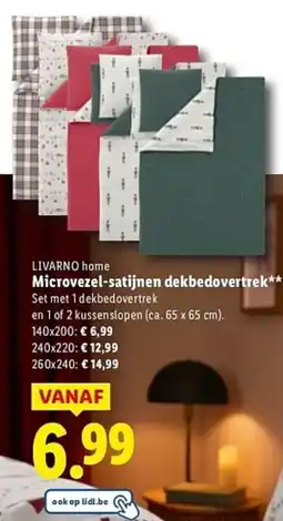 Lidl Livarno Home Microvezel Satijnen Dekbedovertrek aanbieding