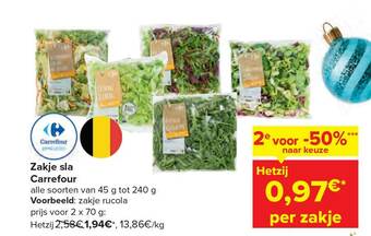 Carrefour Zakje Sla aanbieding