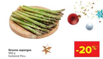 Carrefour Groene Asperges aanbieding