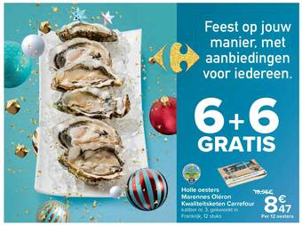 Carrefour Holle Oesters Marennes Oleron aanbieding