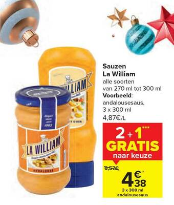 Carrefour Sauzen La William aanbieding