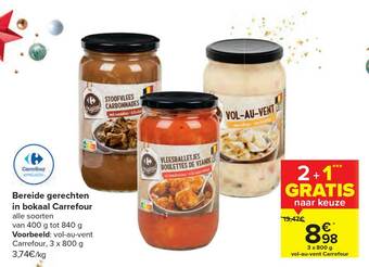 Carrefour Bereide Gerechten In Bokaal aanbieding