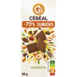 Albert Heijn Céréal Melk chocolade-hazelnoten minder suikers aanbieding
