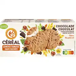 Albert Heijn Céréal Chocolade hazelnootkoeken zonder suikers aanbieding