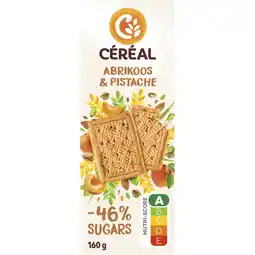 Albert Heijn Céréal Abrikoos & pistache koek minder suikers aanbieding