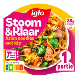 Albert Heijn Iglo Stoom & klaar Asian noodles met kip aanbieding