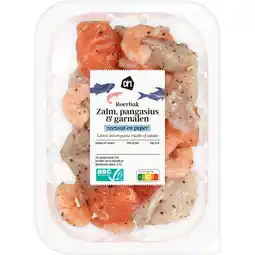 Albert Heijn AH Roerbak zalm pangasius garnalen zeezout aanbieding