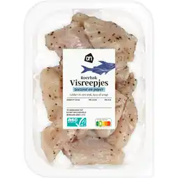 Albert Heijn AH Roerbak visreepjes zeezout en peper aanbieding