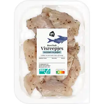 Albert Heijn AH Roerbak visreepjes zeezout en peper aanbieding