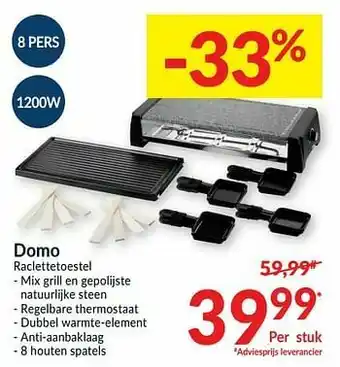 Intermarché Domo raclettetoestel aanbieding