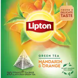 Albert Heijn Lipton Green tea mandarin & orange aanbieding